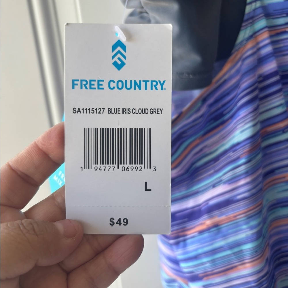 Free Country Women's Striped Camisole - Blue and Purple - Picture 4 of 6
